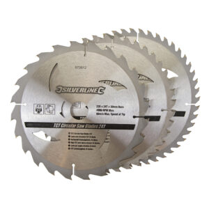 Hartmetall- Kreissägeblätter, 24/40/48 Zähnen, 235×30, Reduzierstücke, 3er Pack