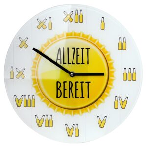 Moderne Wanduhr Allzeit bereit…., 30 cm