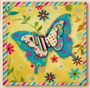 GILDE Wandbild Butterfly 3D Effekt, 60x60x2,5 cm