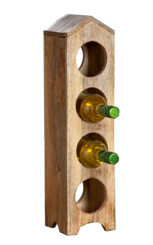 GILDE Flaschenhalter aus Mangoholz naturfarben, ...