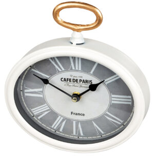 antike rustikale Wanduhr Metall mit römischen Z...
