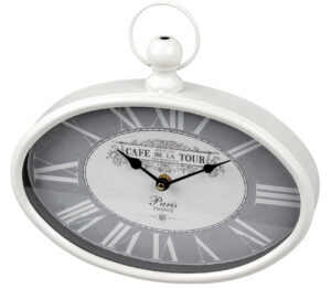 antike rustikale Wanduhr aus Metall mit römisch...