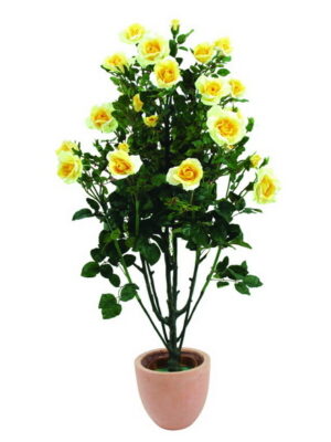 Rosenbusch zartgelb 140cm, Kunstpflanze